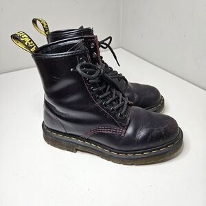 Dr Martens Arcadia 1460 Leather Boots Cherry Red Women's 7 38 Rare Color!